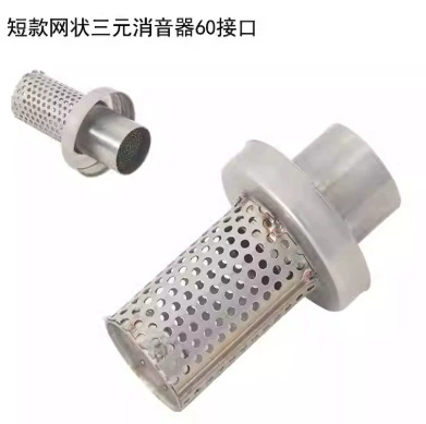 Suitable for Motorcycle Modified – Motorcycle exhaust pipe - 60mm-interface-honeycomb-catalytic-muffler-short