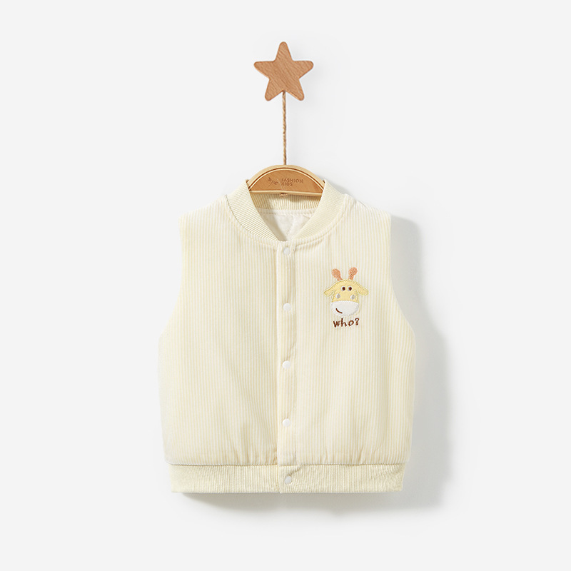 Bebé chaleco otoño e invierno bebé delgado acolchado espesado pequeño chaleco niños y niñas desgaste exterior chaleco cálido chaleco de los niños
