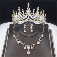Bride Headpiece 2021 New Wedding Crown Style Crown Feel Grand Princess Wedding Gown Accessory Set of Three Crowns