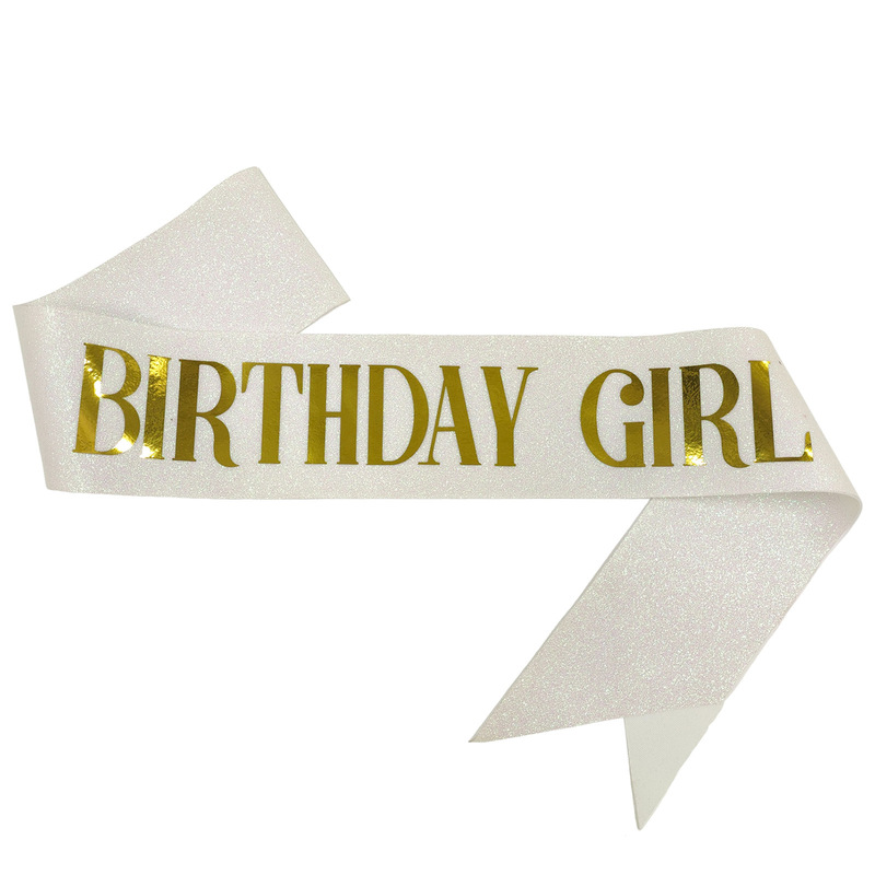 跨境生日派对国王女王派对肩带 birthday girl女孩礼仪带腰带绶带|undefined
