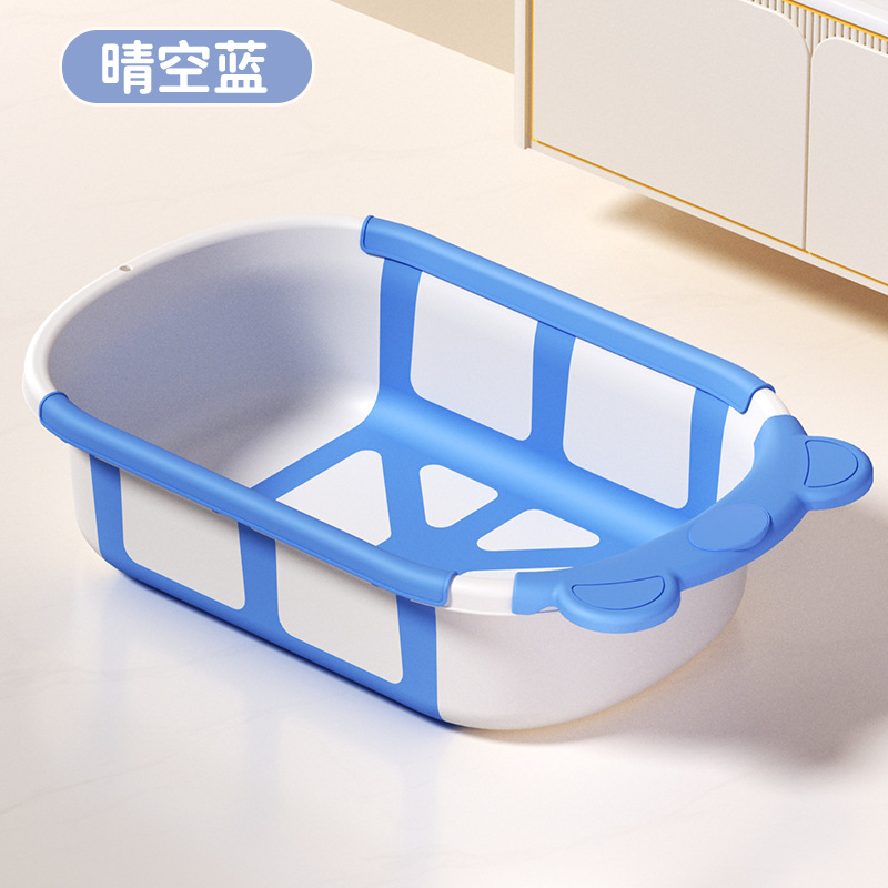 Ventas transfronterizas calientes de pequeño volumen sensible a la temperatura bañera infantil bañera plegable para bebés se puede sentar y acostar productos neonatos