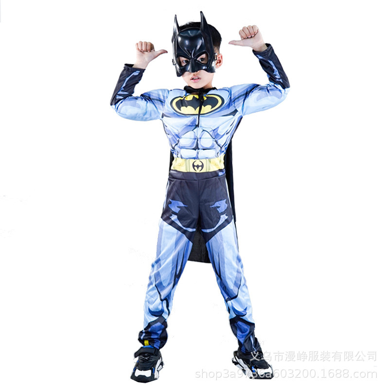 ハロウィン子供大人バットマン筋肉服cospalyロールプレイングステージパフォーマンス衣装男の子|undefined