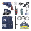 Children's realistic family toy, handcuffs, props, vest, set, police, halloween