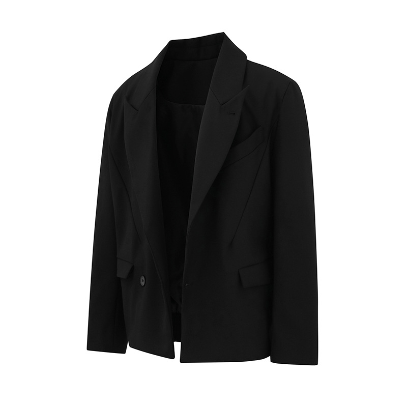 Autumn Japanese solid color retro suit for leisure