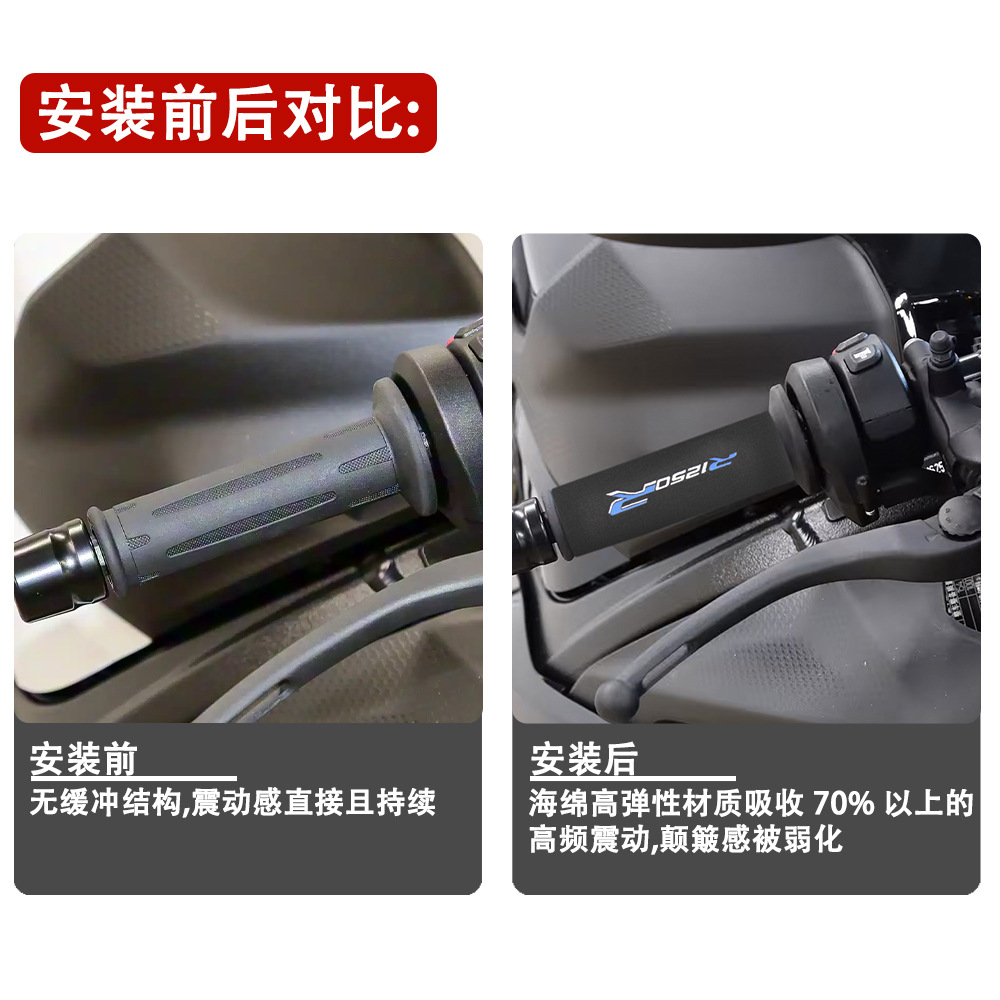 Hot-Selling Sweat-Absorbent Anti-Slip Sponge Handlebar Grips for Bmw R1250R, Customizable and Available for Wholesale