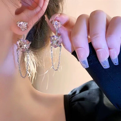 Брендовые серьги, 2 карата, стиль легкой роскоши