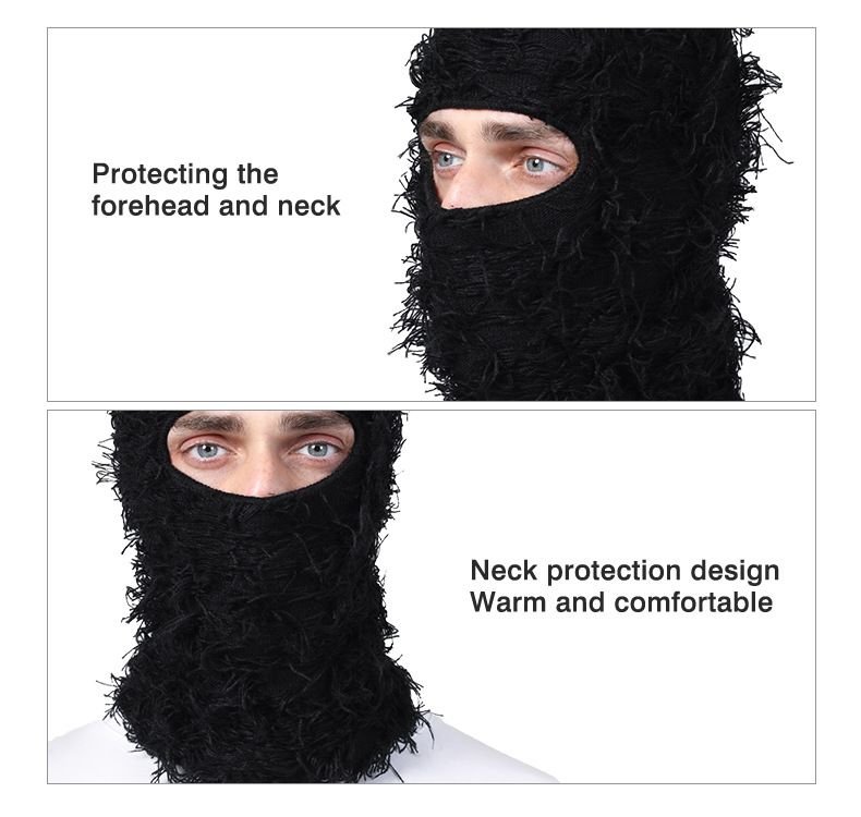 Populär balaklava för män och kvinnor, stickad huvudbonad i akrylull, personlig kamouflagevärmask_voghion.com