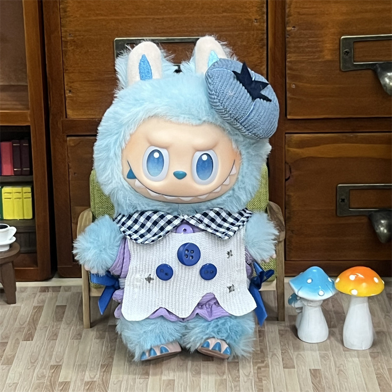 17cmラブブ服、ラブブベビー服、第一世代、第二世代、第三世代の座りパーティードール服スーツに適しています。