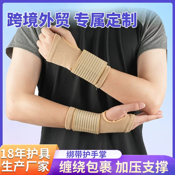 Customized Strap-On Palm Protectors, Adjustable Compression Wrist Guards for Sprained Tendon Sheaths, Suitable for Playing Badminton and Basketball