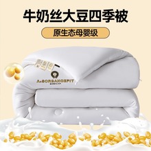 2025新款针织牛奶丝大豆被家用被子被芯春秋被双人柔软通用可水洗