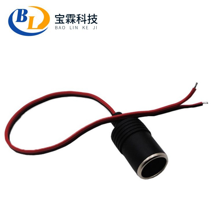 厂家直销车载车充点烟器母座套筒电源线汽车记录仪车充降压线