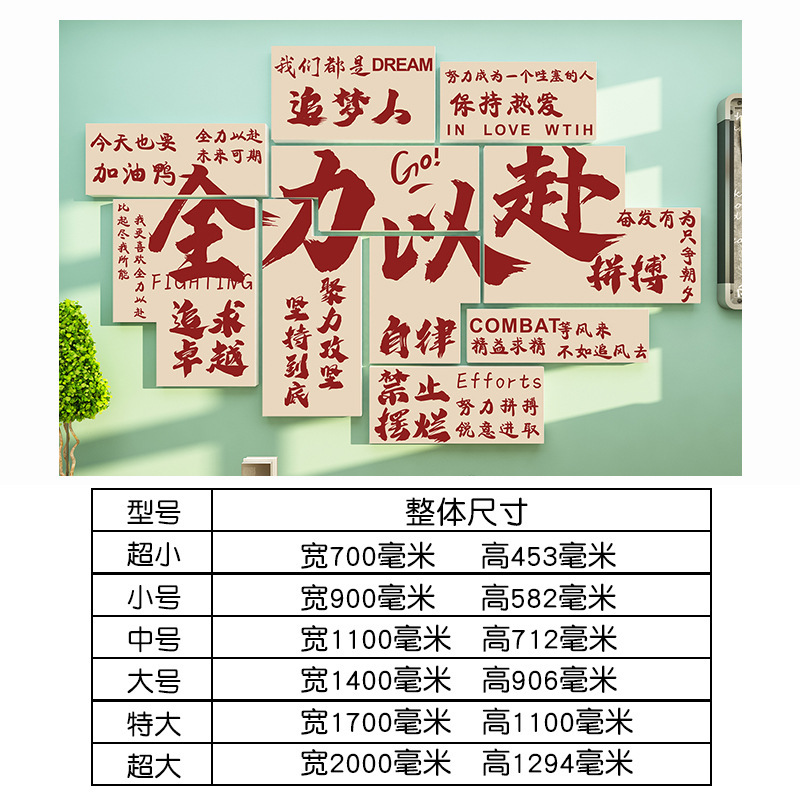 上岸班级文化墙贴励志标语培训辅导机构教室装饰初中高三激励布置|undefined