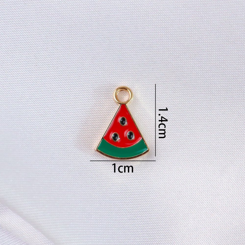 Colgante de frutas de aleación con gota de aceite, DIY pulseras y pendientes