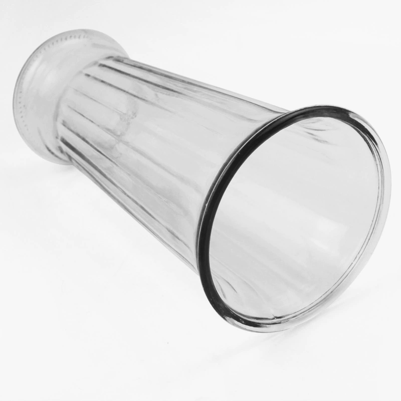 Расклешенная прозрачная стеклянная ваза в европейском стиле, модное украшение для дома для гостиной и столовой, подходит для выращивания счастливого бамбука, оптом.