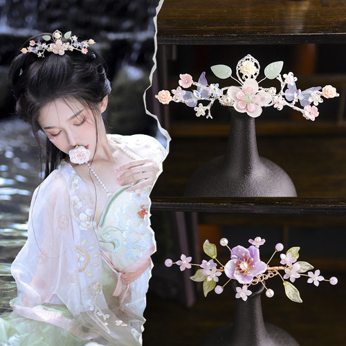 Fine goods Hanfu hairpin Tang-style Song-style ancient costume hair accessories for women, ancient hair accessories set, bun hairpin, super fairy-like hairpin style, classical