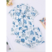 D 87253 Lapel Loungewear Set ���I�Ӽҷ����b�羳���Q���l