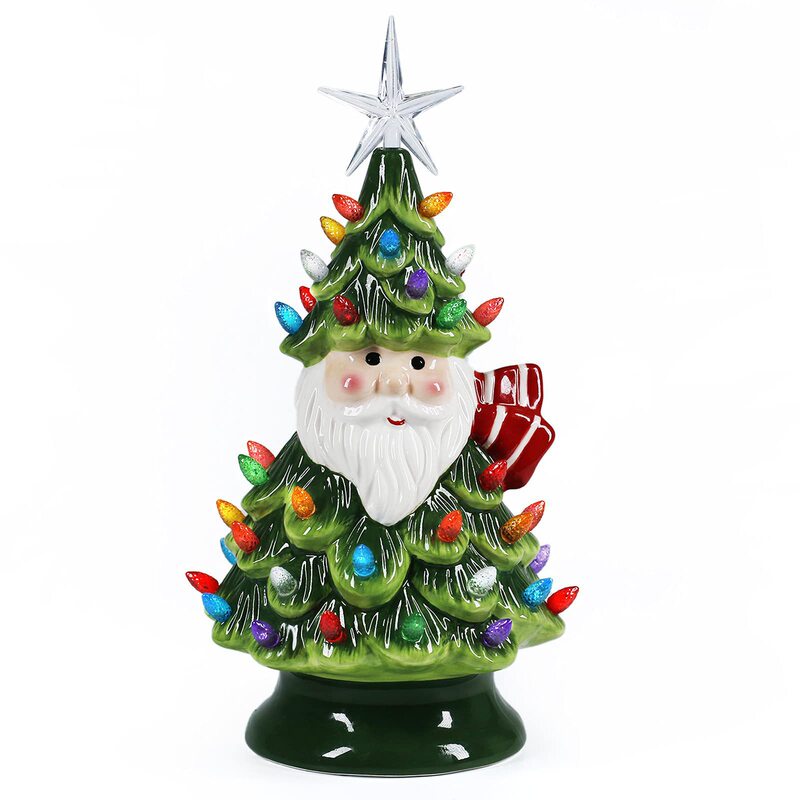 アマゾンクロスボーダー樹脂クリスマスツリーデスクトップクリスマスツリーライトイルミネーションサンタクロースクリスマスツリー装飾品|undefined