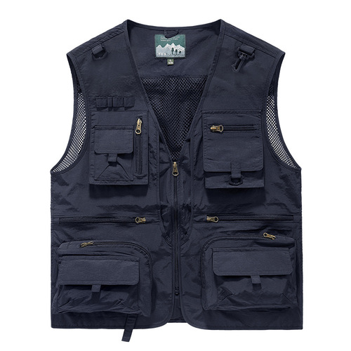 Spring and Autumn New Style Mesh Quick Dry Vest Men's Casual Outdoor Multi-Pocket Fishing Photography Vest 8512 