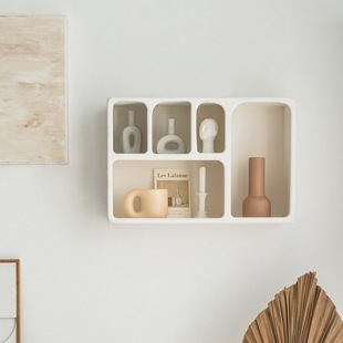 Nordic ins White simple hanging cabinet wall wall cabinet storage cabinet desktop storage rack cave hanging cabinet manufacturer