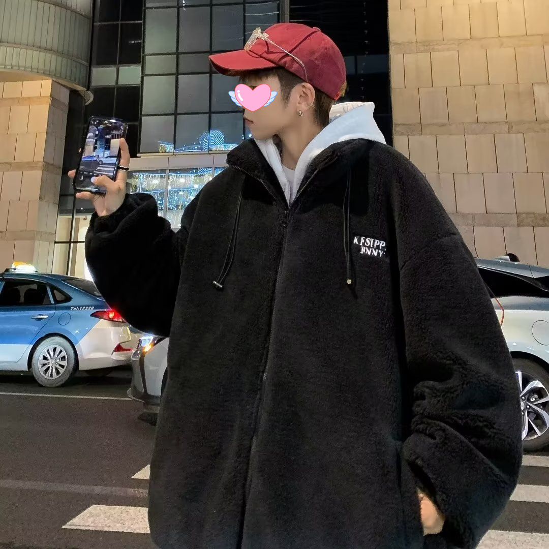 Nuevo color sólido de moda de los hombres de moda cremallera abrigo de algodón acolchado 2023 nuevo collar de pie Moda juvenil Harajuku