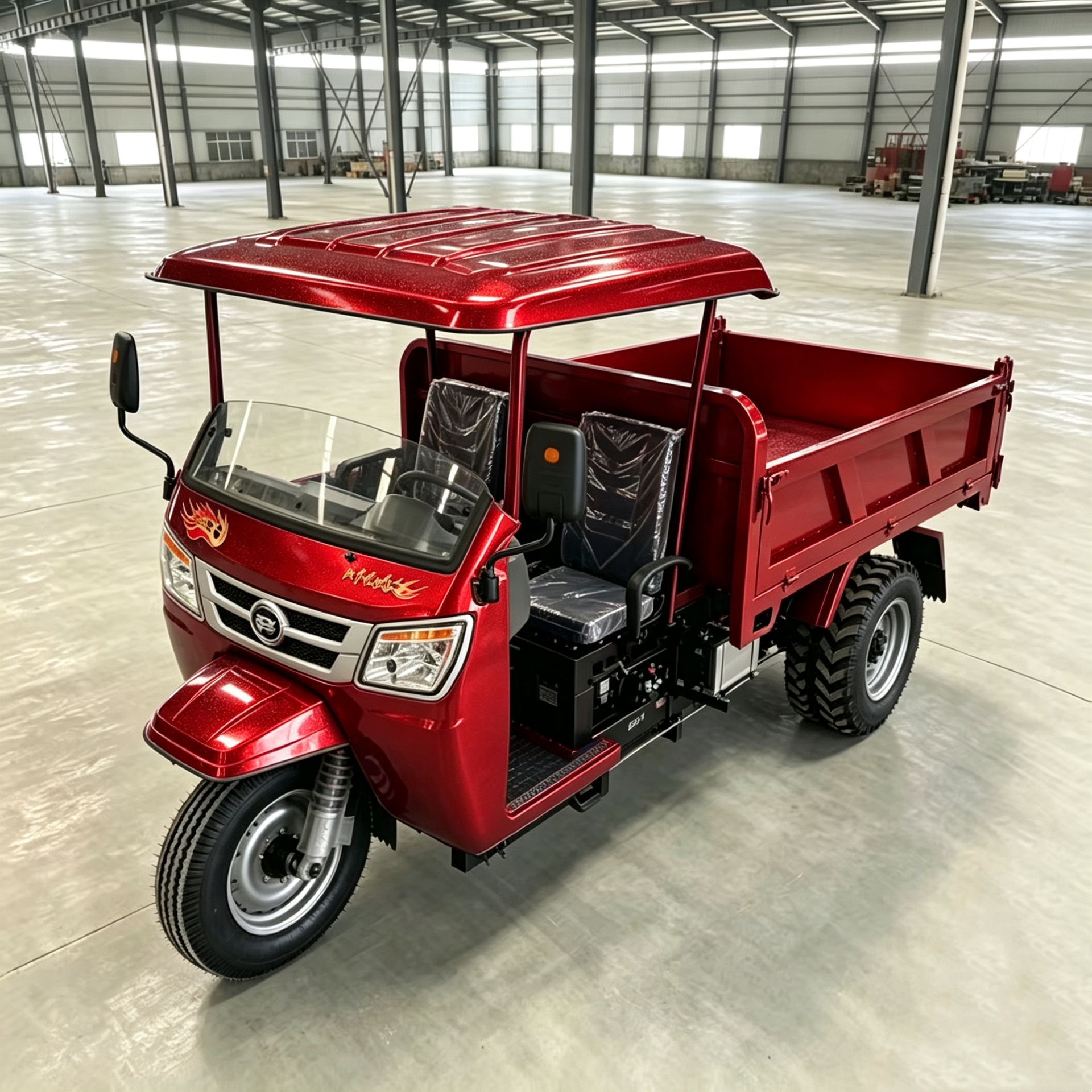 Export diesel passenger tricycle, fuel-efficient, durable, simple design, suitable for short-distance passenger transport in urban and rural areas, cross-border three-wheeled vehicle