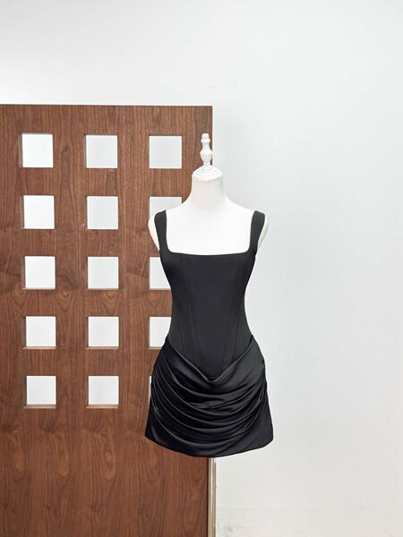 Oh Poll* European and American Sexy Hottie Fishbone Strap Suspender Dress, Elegant Socialite Waist-Cinching Gown