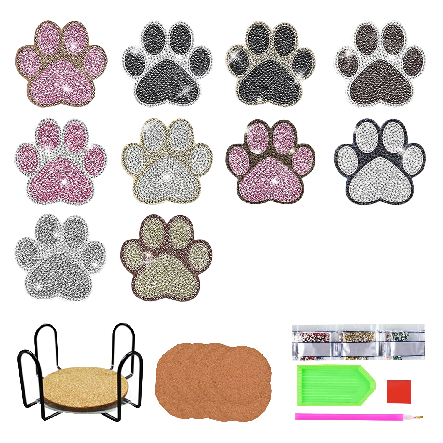 Nuevo diamante piedra pintura montaña redonda placemat niños DIY hecho a mano 5D pintado a mano mundo submarino creativo pasta diamante pintura