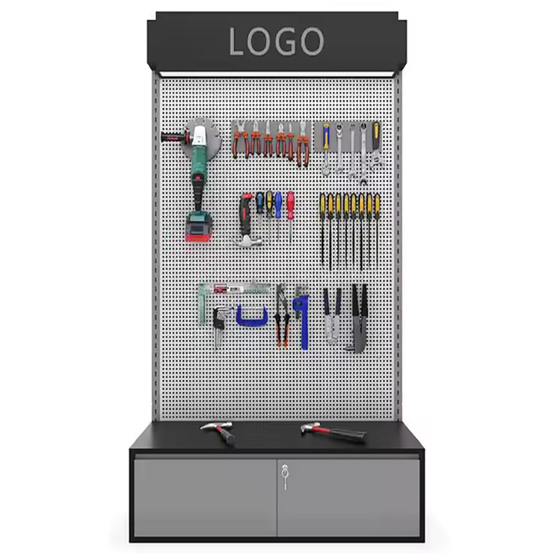 定制用于贸易展览零售展示工具存储展示架独立式钉板展示架