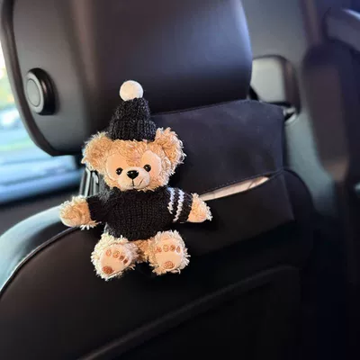 Shirley Mei Car Tissue Box Car tissue box/set - striped-black-sweater-duffy-headrest-tissue-bag