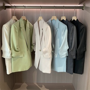 WTHEONE Cabinet 3800 High-grade Triacetic Acid Seven-sleeve Suit Jacket Elegant Casual Commuter Suit