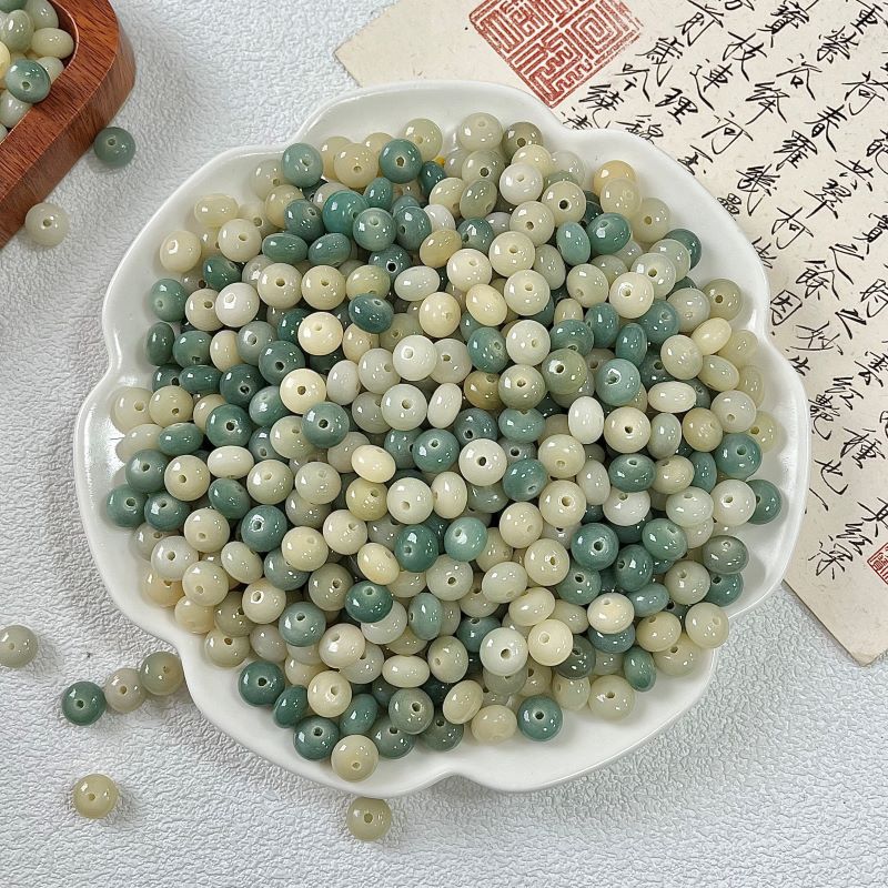밀크 그린 주판구슬 [싱글]