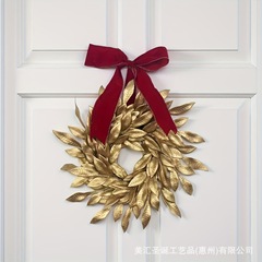 Meihui 2025 クロスボーダー TEMU クリスマスガーランド金箔 DIY 中庭ドア吊り装飾ガーランドゴールデン