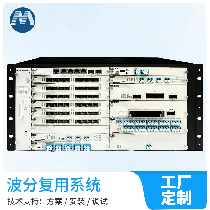 Система DWDM (мультиплексирование по длине волны) передающая 400G, шкафная, некогерентные и зависимые волны