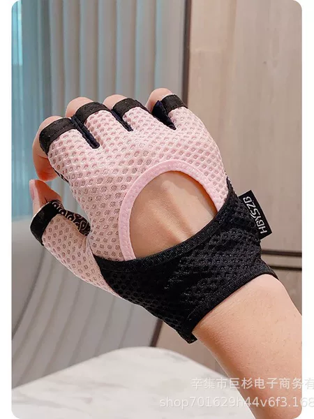 Kettlebell Barbell Outdoor Cycling Kettlebell Fitness Half-Finger Gloves for Men and Women, Non-Slip, Wear-Resistant, Breathable Yoga Gloves