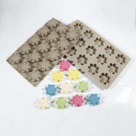 15连花朵造型巧克力硅胶模具DIY花朵饼干蛋糕模烘焙蛋糕装饰模具