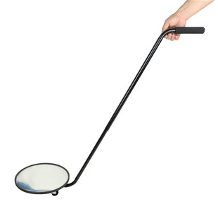 Underbody inspection mirror, underbody mirror, round underbody inspection mirror with wheels