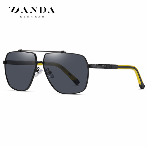 New polarized sunglasses travel driving sunshade sunglasses 6321 European and American versatile two-color square frame men's sunglasses