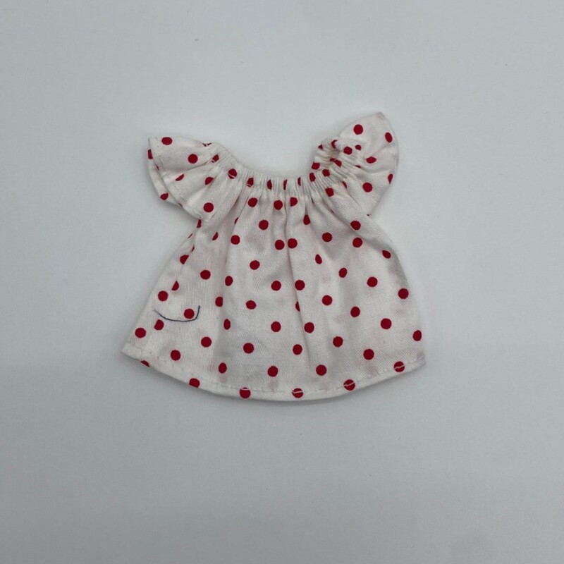 13cm West Highland White Terrier Labubu Plush Doll Pendant Accessory Polka Dot Doll Clothes