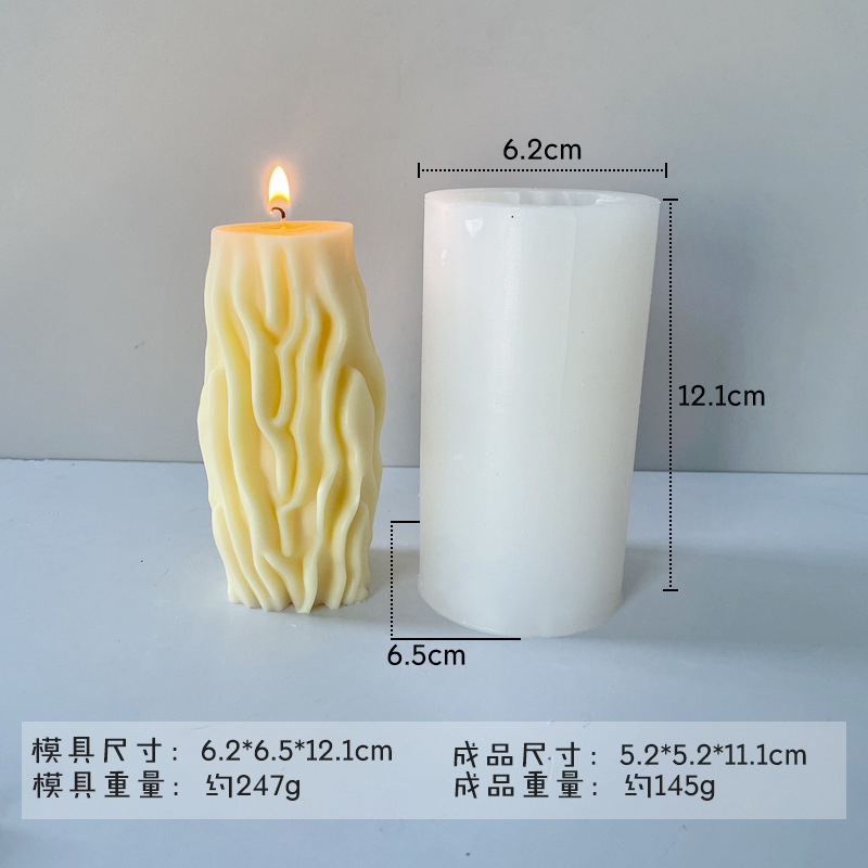 Nuevo INS estilo geométrico patrón de agua Pilar vela aromaterapia molde DIY casero aromaterapia yeso decoración abrasivo herramienta