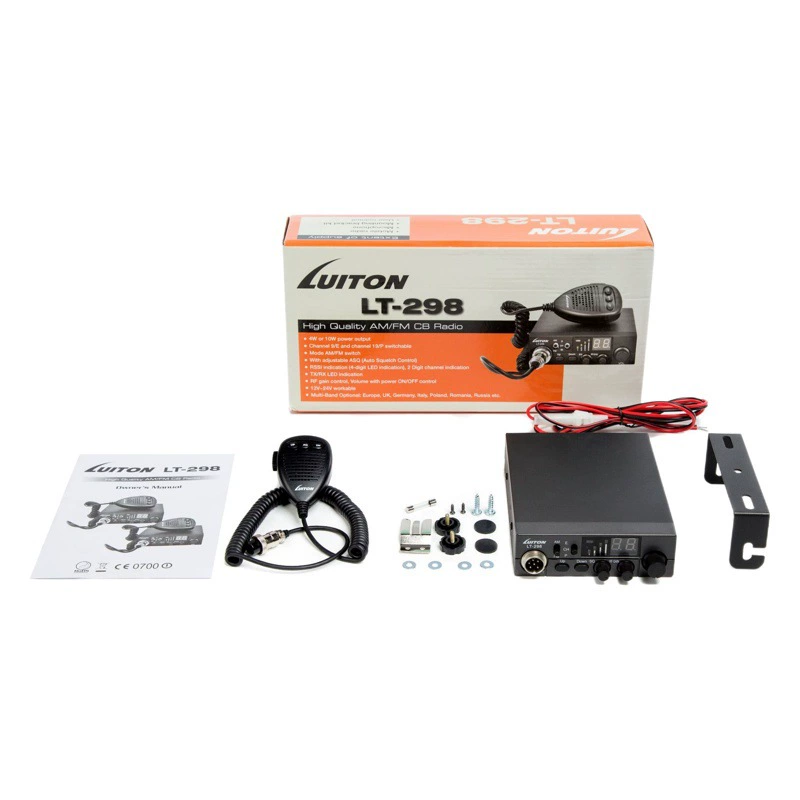 LT-298 автомобильное радио мини-Автомобильная рация 10 Вт мощность Автомобильная машина 27 МБ мощность прикуривателя подключение питания
