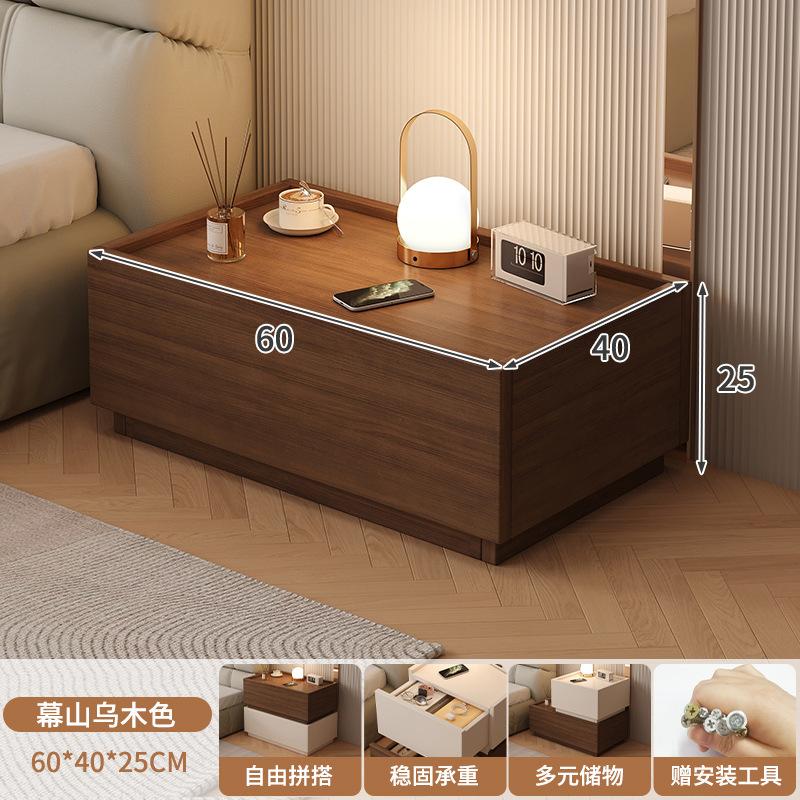 Mesa de cabezal de cama dormitorio lujoso italiano minimalista personalidad creativa cabecera baja combinación de bloques modular cabecera