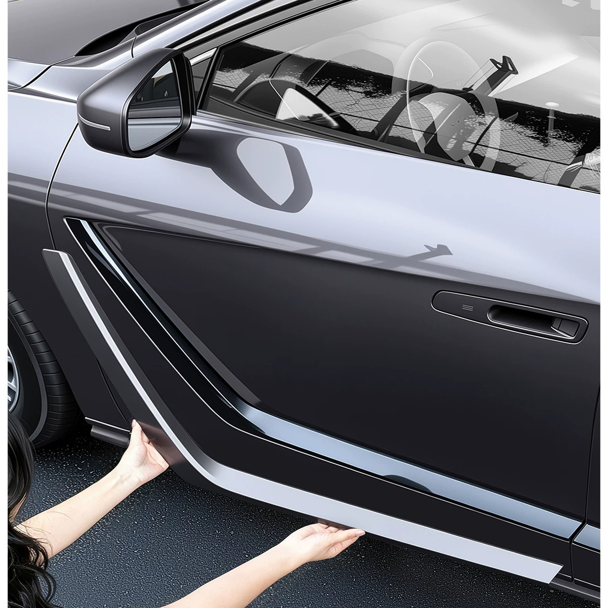 Suitable for Lexus ES300h body trim, door decoration, original car modification, waistline, and exterior accessories