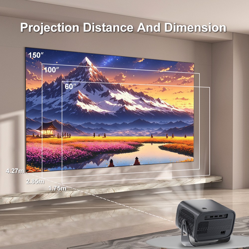 Cross-Border New A10 4K HD WiFi Android Smart Home Portable Mini Gimbal Projector with Electric Autofocus