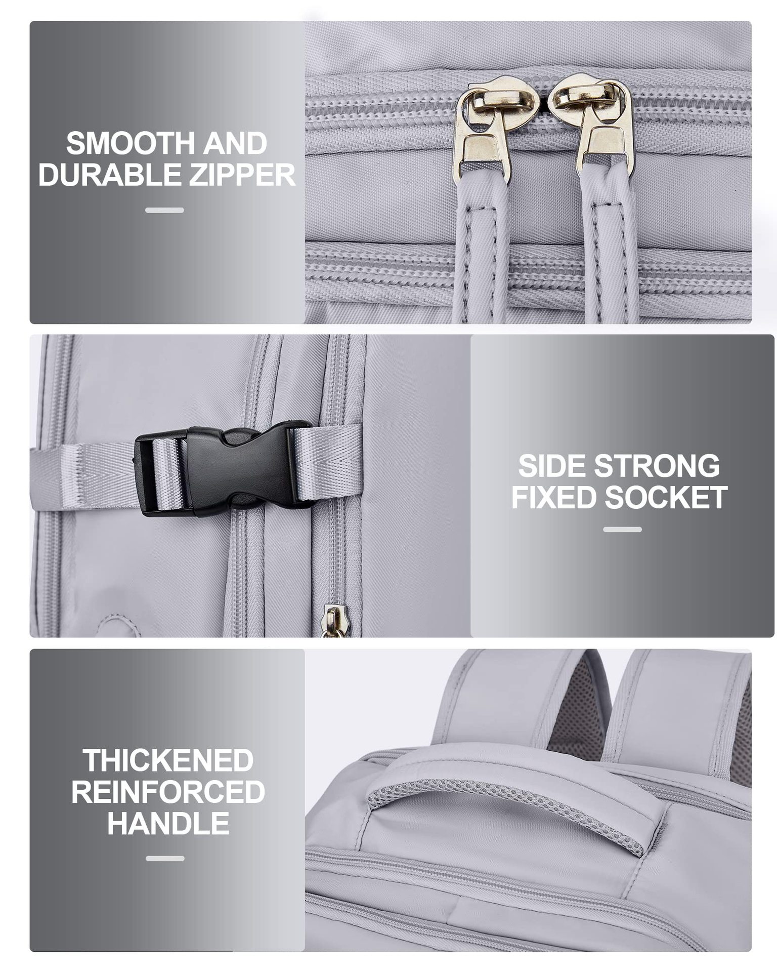 1875g Weight Nylon Lining Material Zipper Closure Type Double Shoulder Straps Strap Type Functional Backpack Bags Type Travel, Daily Occasion Nylon Material Women's Backpack Backpack Solid Color Pattern All Seasons Season Unisex Gender Streetwear Style Square Shape Solid Color Travel Daily Women's Backpack 44
