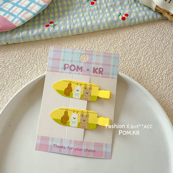 【5】Yellow traceless print clip