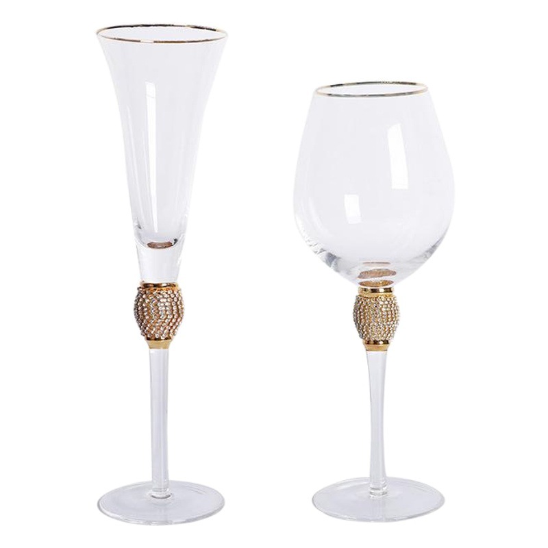 Vaso de cóctel de Phnom Penh envuelto con copa de vino de diamantes copa de champán