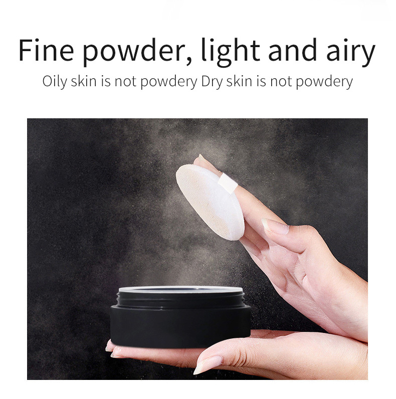 VIBELY Thousand Bird Pattern Breathable Oil-control Setting Powder, Clear, Smooth, Waterproof and sweat-proof Setting Powder puff undefined