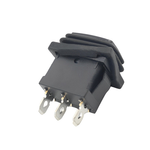 KCD1 Oil-proof, Dust-proof, Water-proof Boat-type Switch with 3 Pins, 3 Positions, Self-locking Small Square Button Lever Power Switch