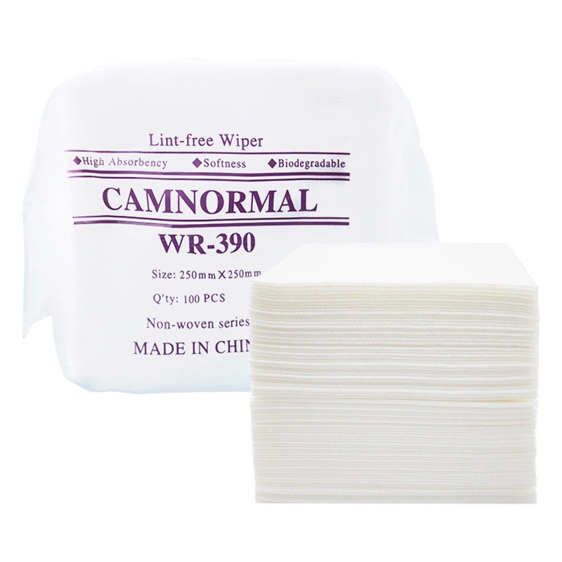 Оптовая продажа беспыльной бумаги белый нетканый материал 390 абсорбирующий масло для удаления пыли чистая комната электронная мастерская промышленная протирочная бумага