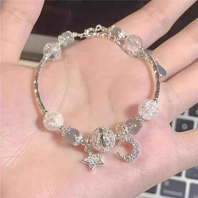 Star Moon Fairy Tale Super Sweet Moon Star Bracelet Bracelet Small Fresh Design Light Luxury Fashion Men's and Women's Bracelet Gift